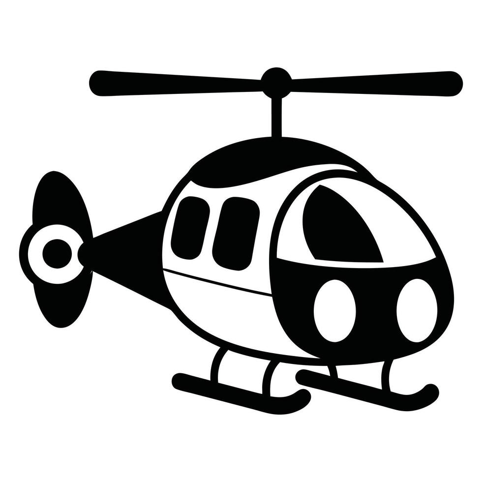 Kids Toy Clipart, A simple helicopter toy Illustration vector