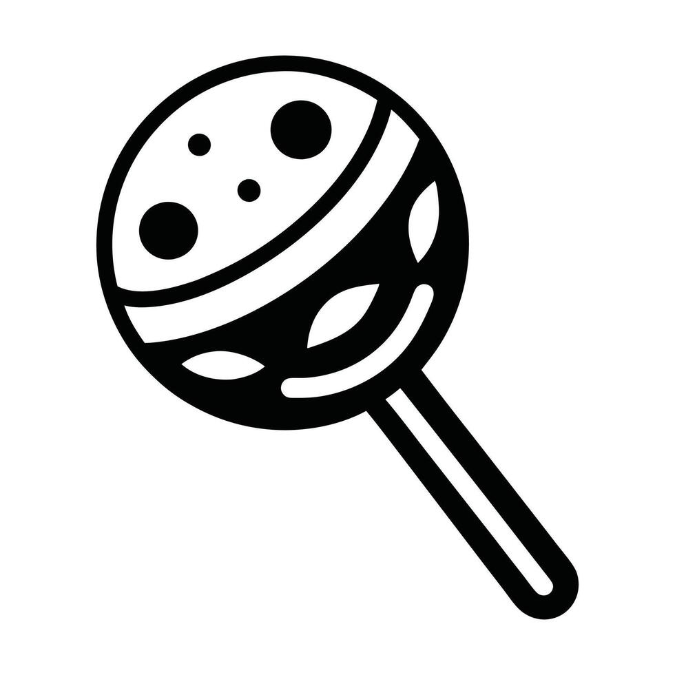 Kids Toy Clipart, A simple lollypop Illustration in black and white vector