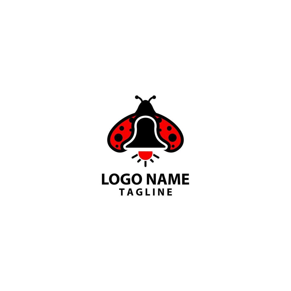 beetle bell logo design vector
