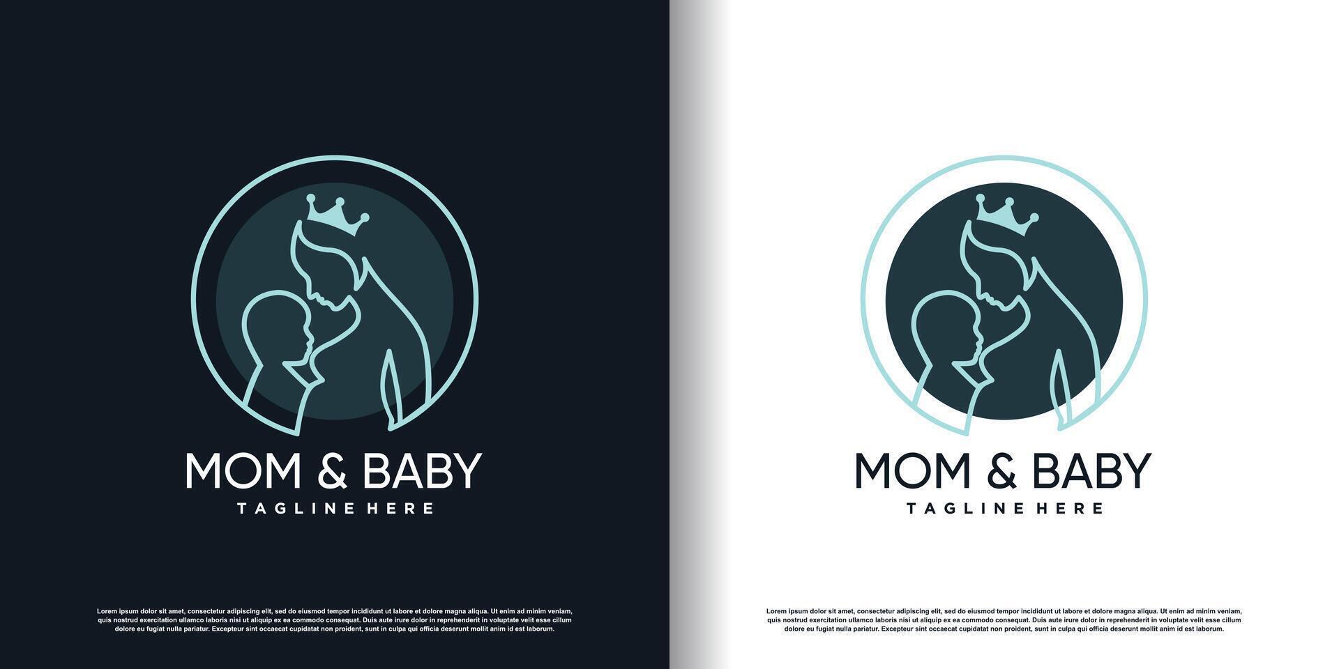 mom and baby design with creative concept idea for health vector