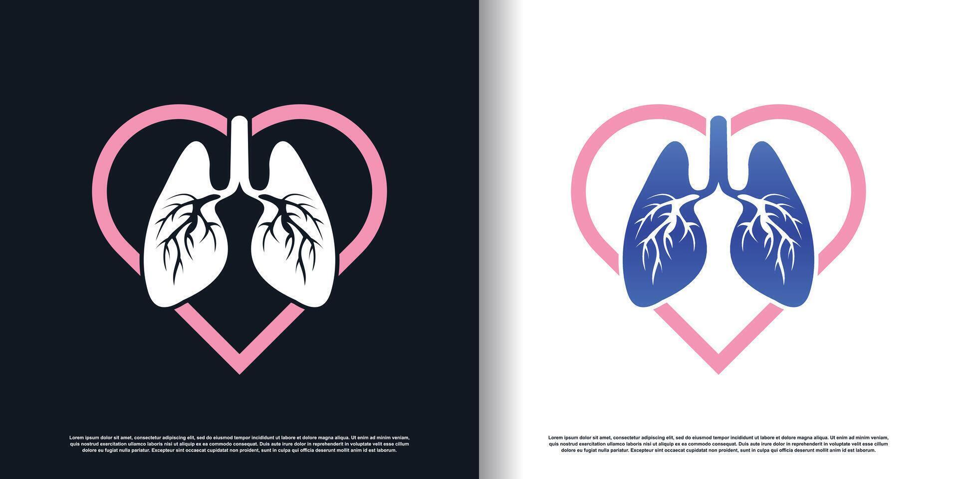 lungs design with creative concept idea for health vector