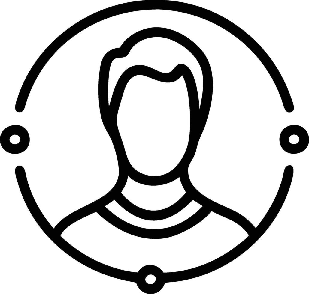 a person with a circle around them vector