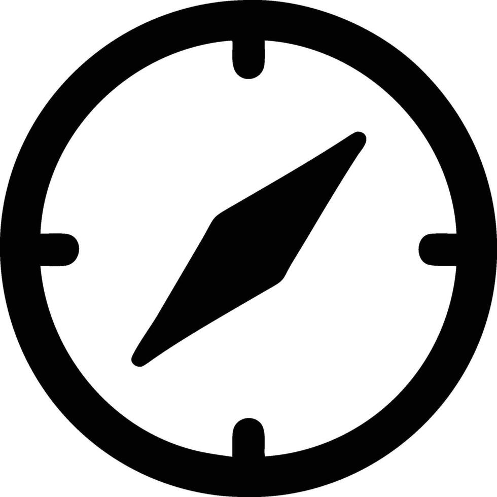 a compass icon on a white background vector