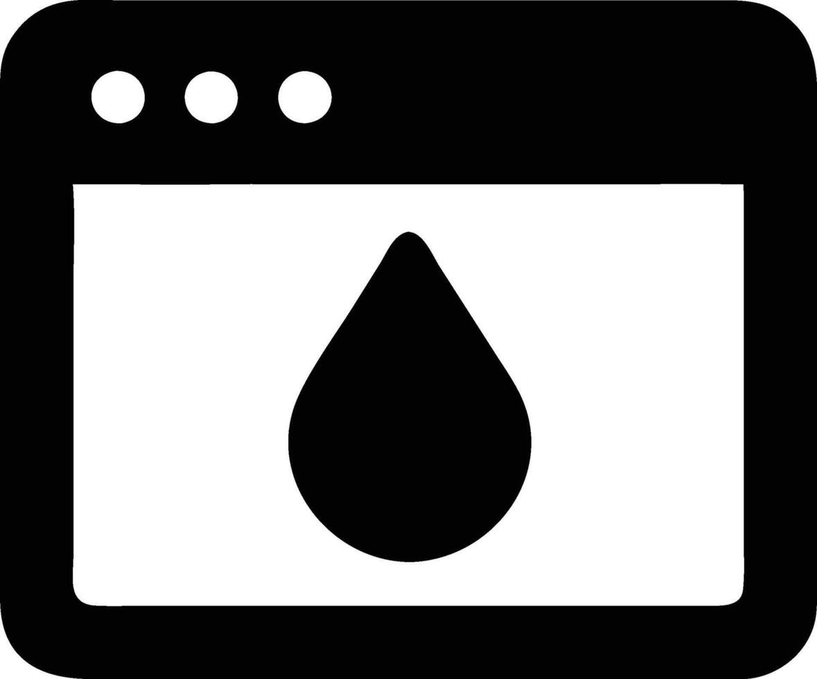 a black and white icon of a drop of water vector