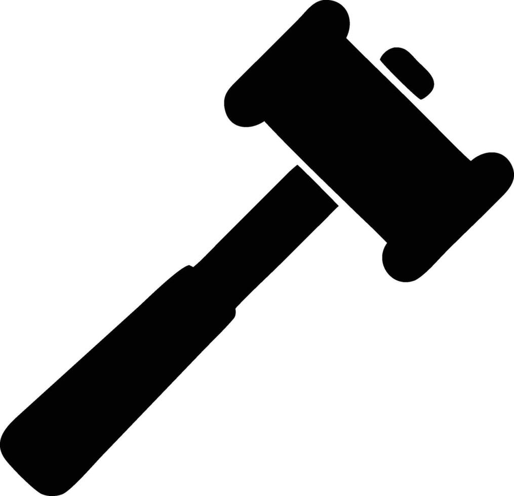 a black and white image of a hammer vector