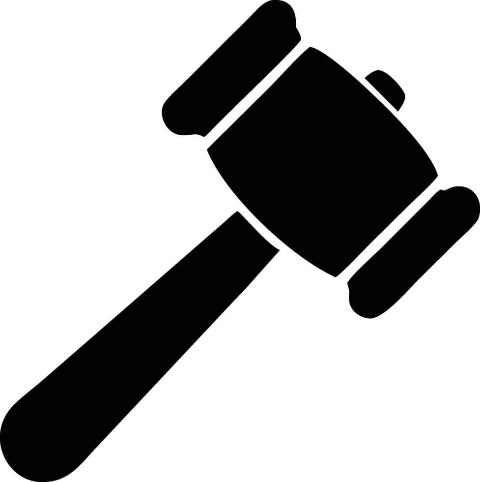 a black and white image of a gavel vector