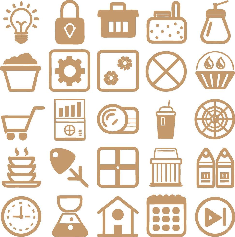 various icons for business and business related items vector
