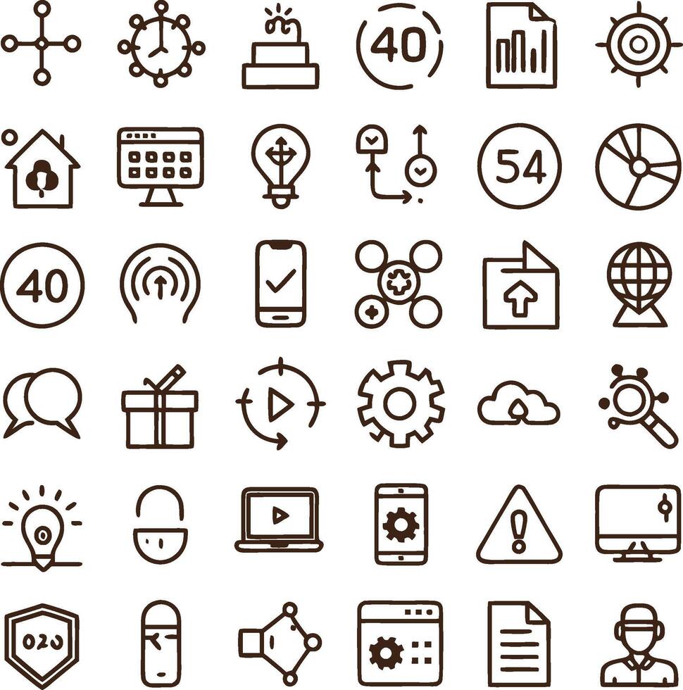 a set of icons for a website vector