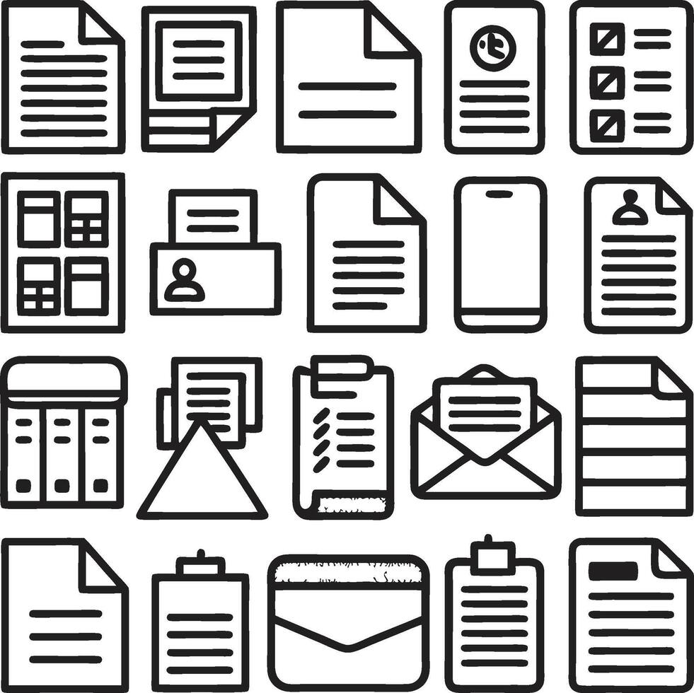 document icons set,illustration vector