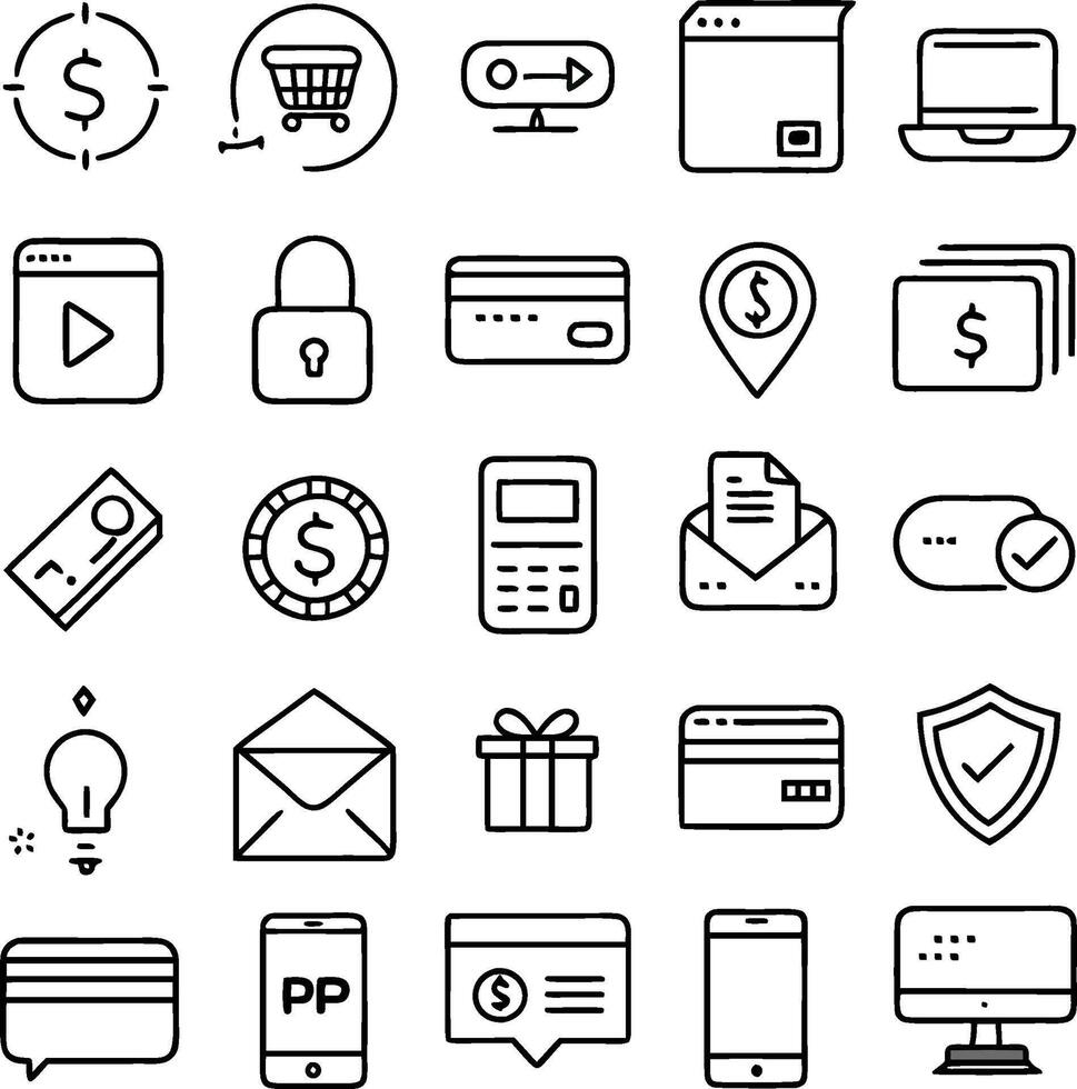 set of web icons price 1 credit usd vector