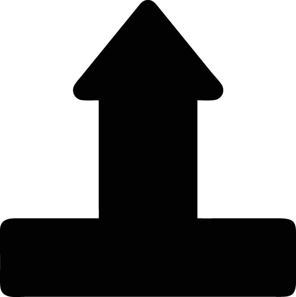 a black and white arrow pointing up on a white background vector