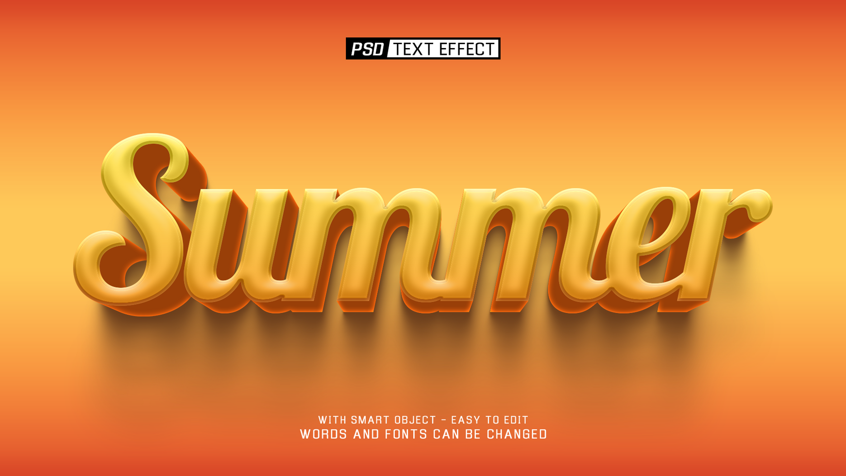 summer 3d text effect psd