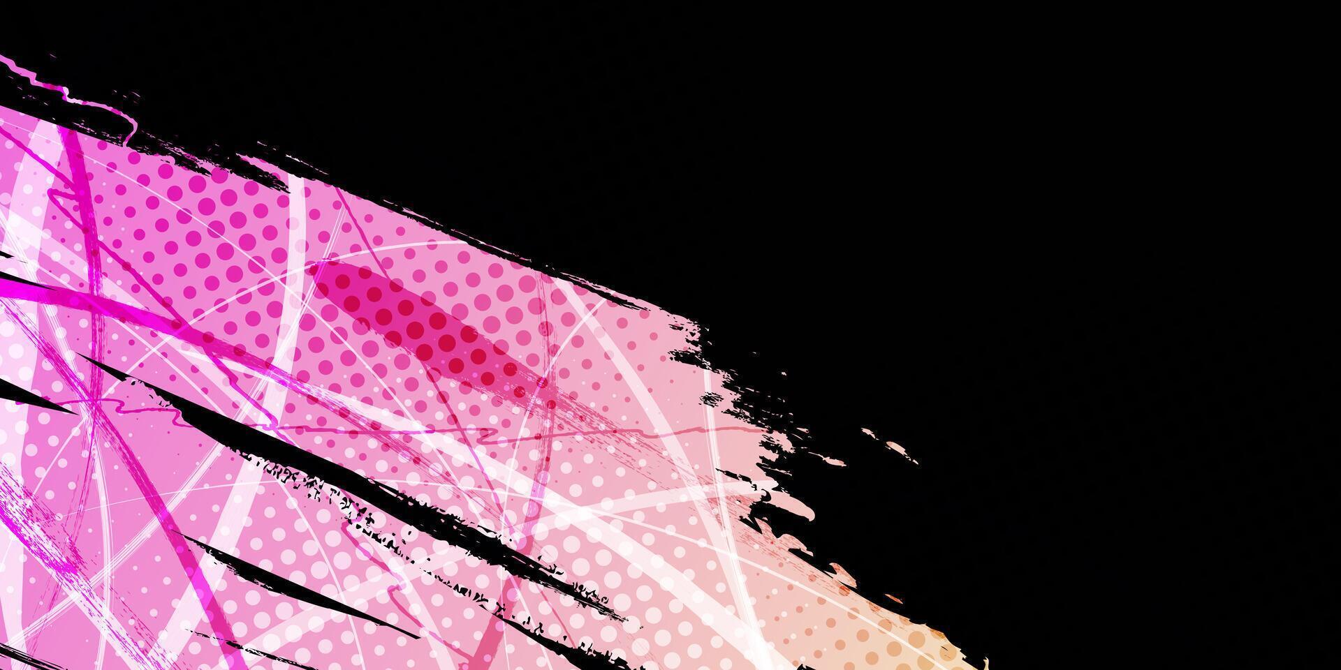Abstract Background with Pink and Yellow Gradient Brush Texture and Halftone Effect. Grunge Sport Background, for Event Banner or Poster Design vector