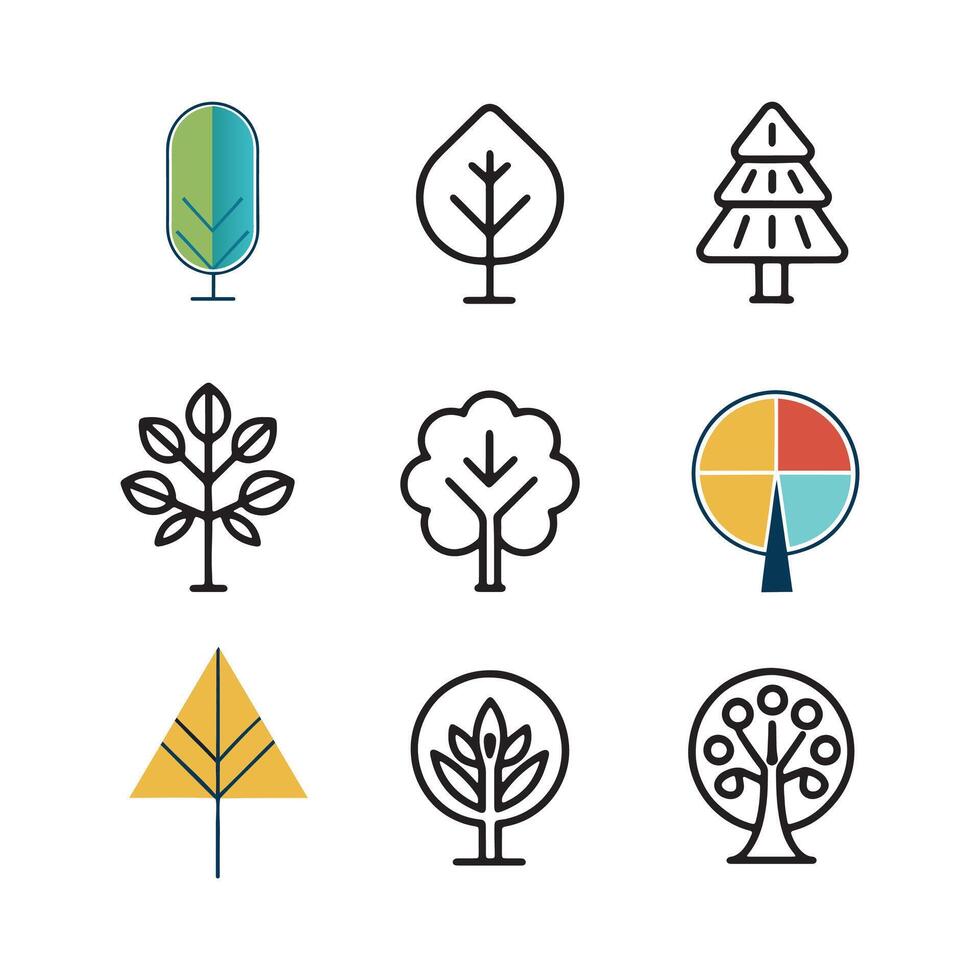 Tree icon series vector