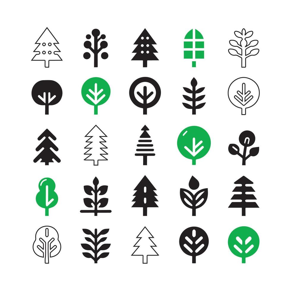 A tree design set vector