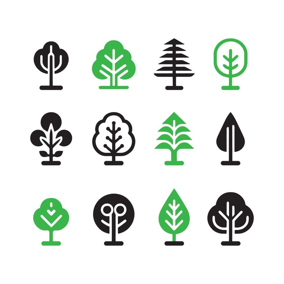 Tree symbol collection vector