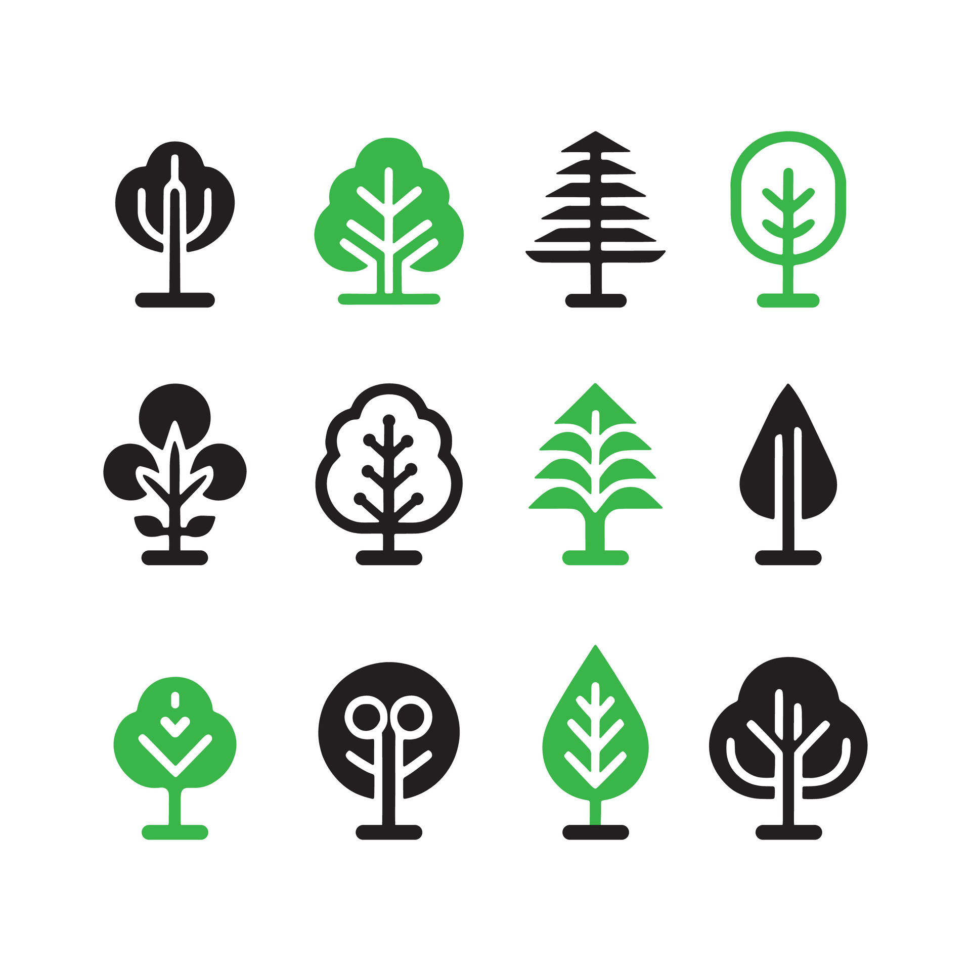 Tree symbol collection 49215398 Vector Art at Vecteezy