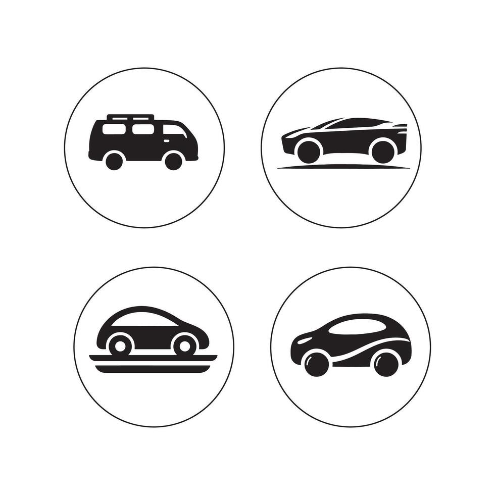 Iconic cars style vector