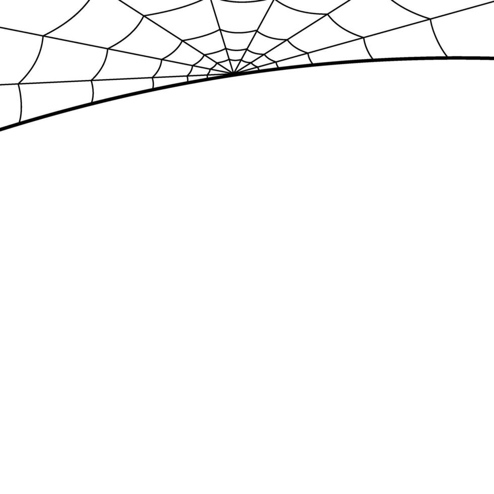 Abstract Line Halloween Spider Web Border vector