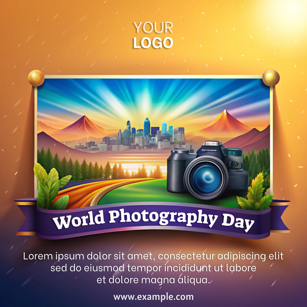 Celebrating World Photography Day template psd