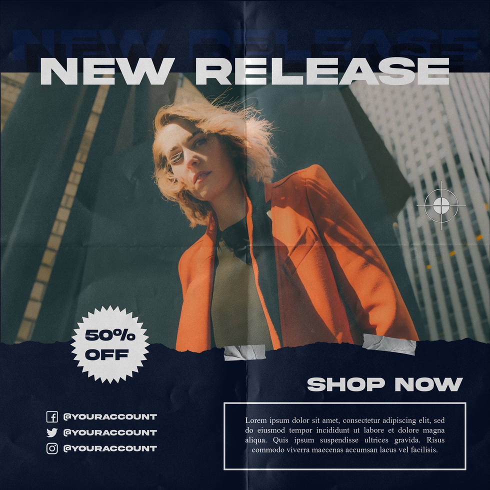 Stylish Urban Fashion and Lifestyle Social Media Template Design psd