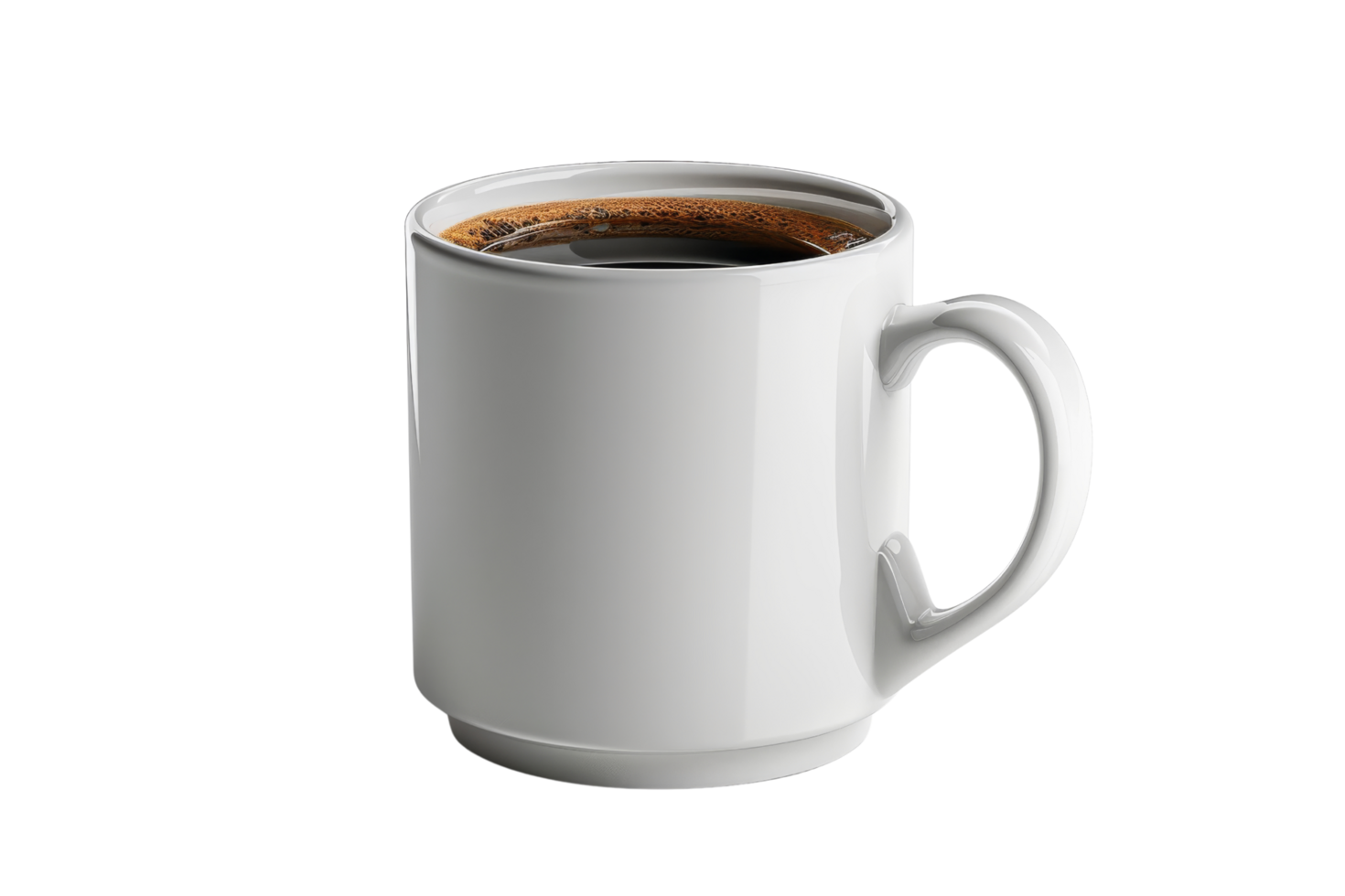 White Mug with Black Coffee png