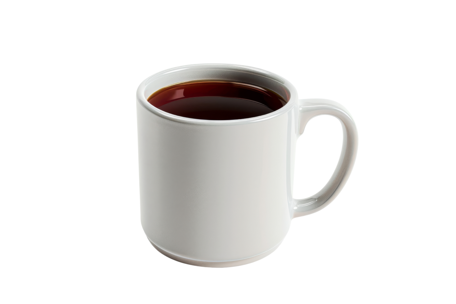 White Mug with Black Coffee png