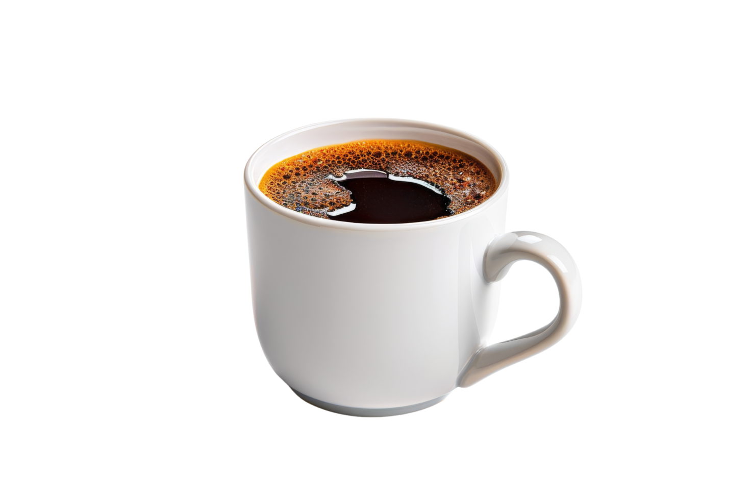 fermer de une tasse de café avec mousse png