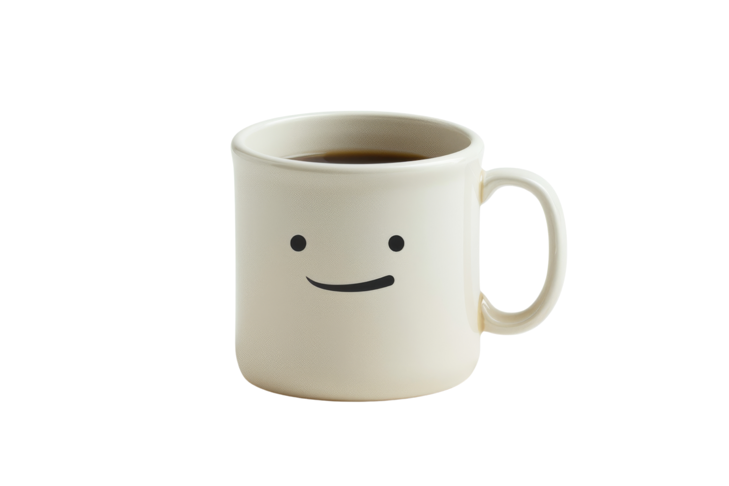 Coffee Mug with Smiley Face png