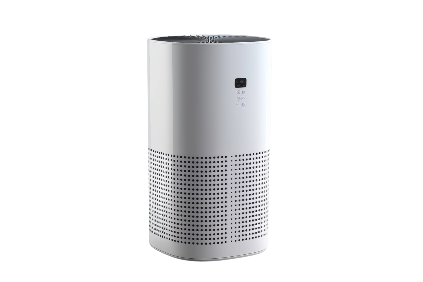 White Air Purifier with Digital Display png
