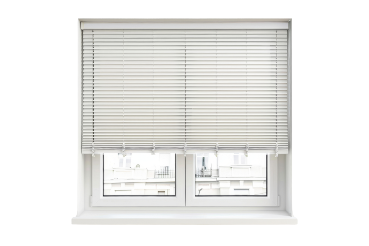 White window blinds closed png