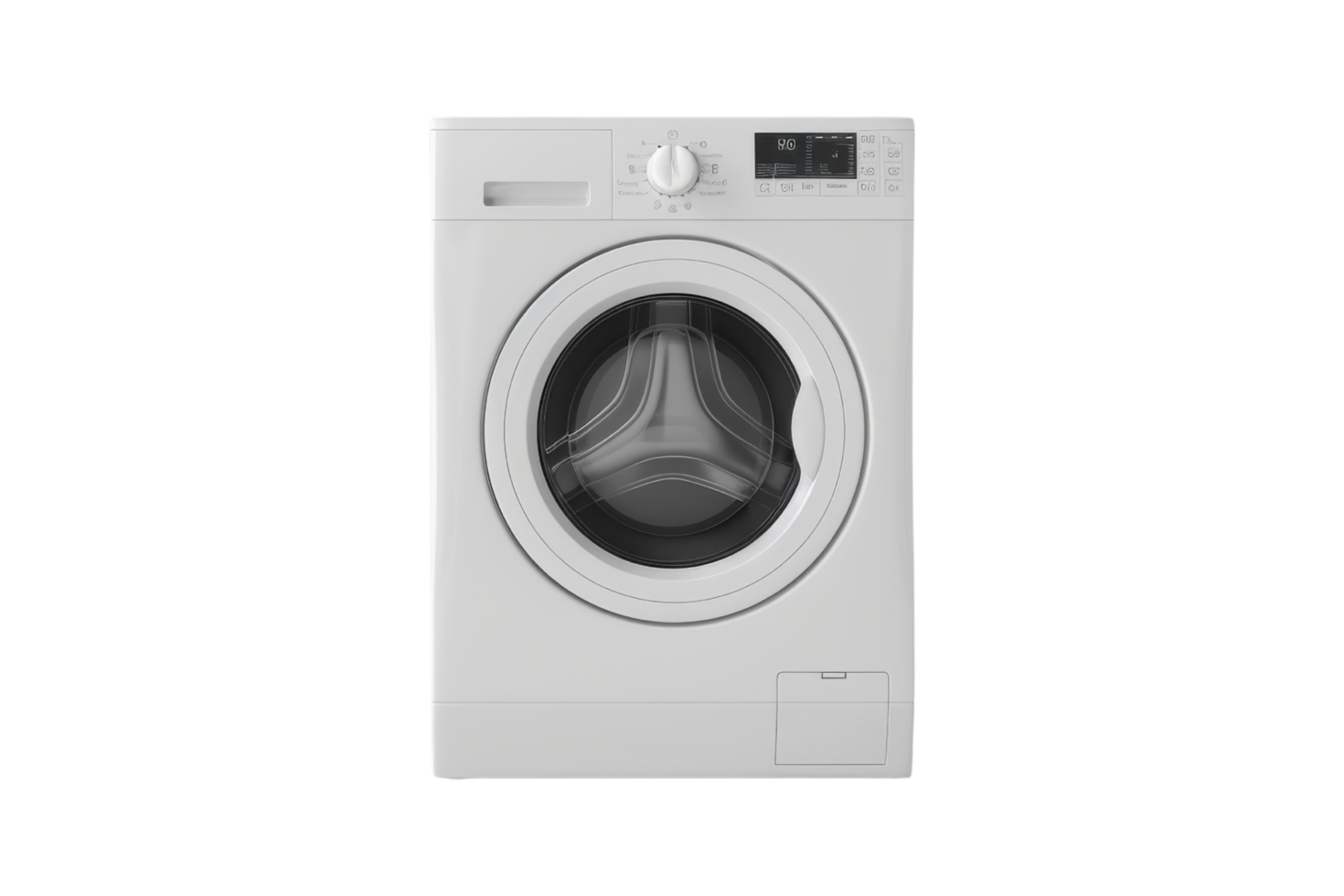 White Washing Machine Front View png
