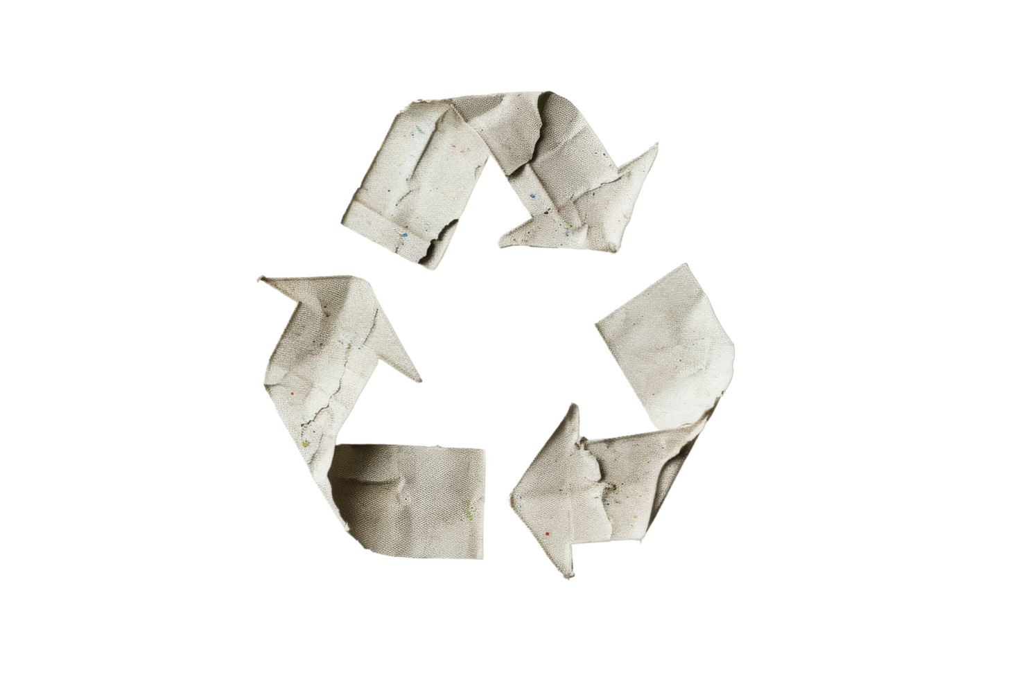 Recycle Symbol Made of Paper png