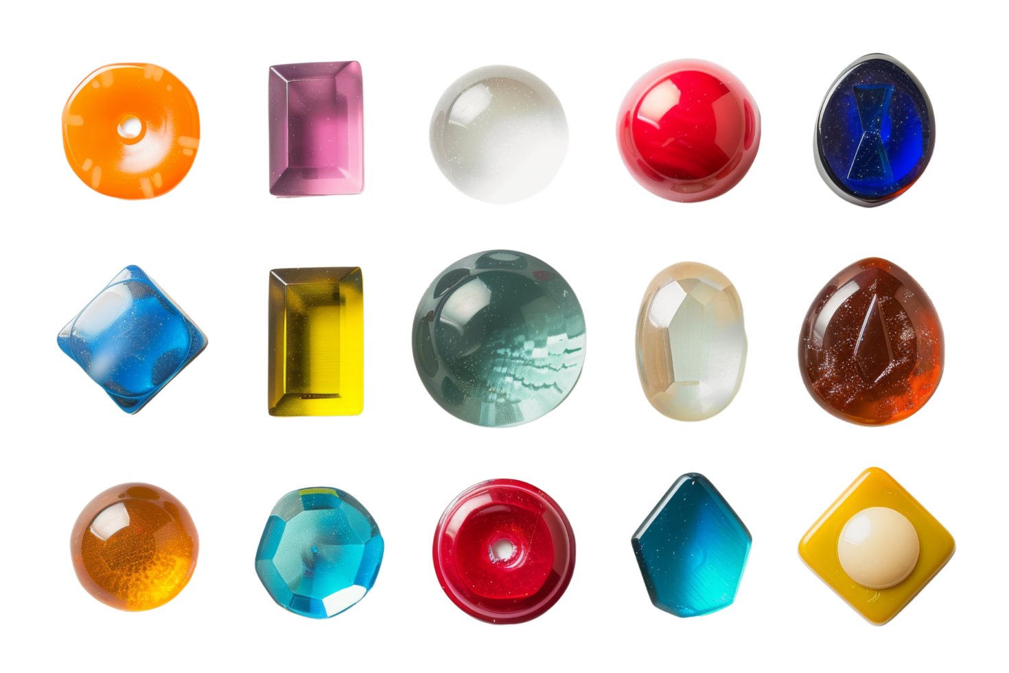 Colorful Glass Jewels png