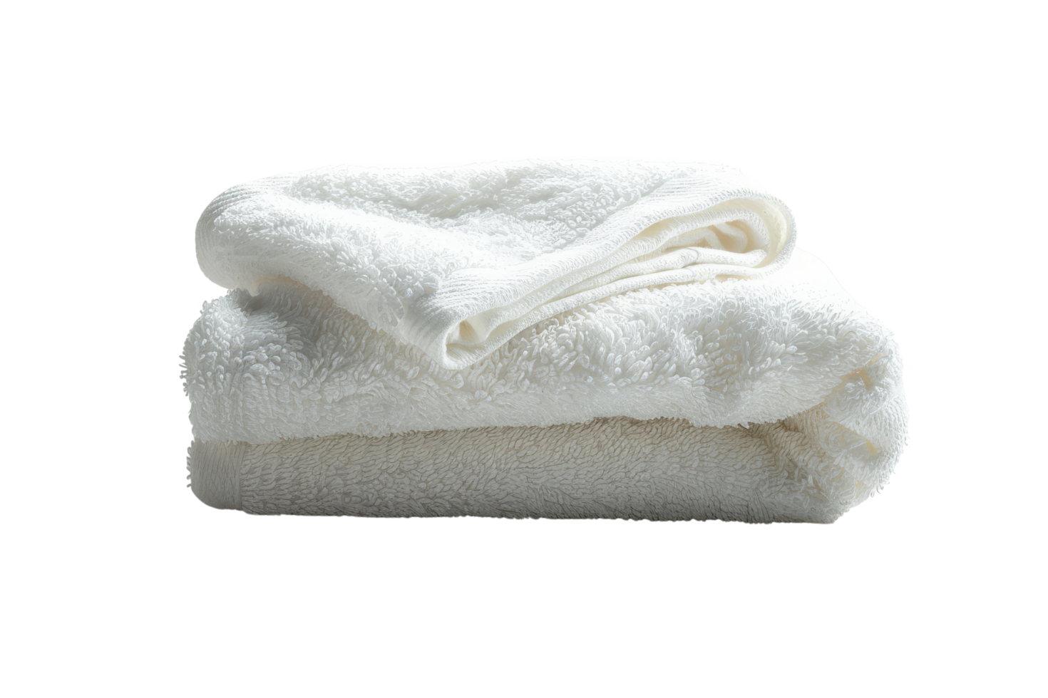 Folded White Terrycloth Towel png