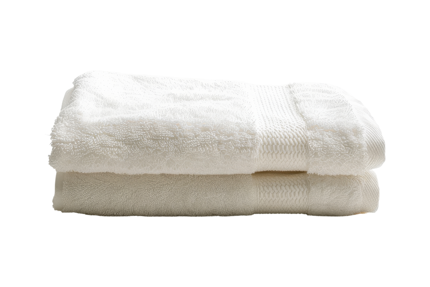 Folded White Terrycloth Towel png