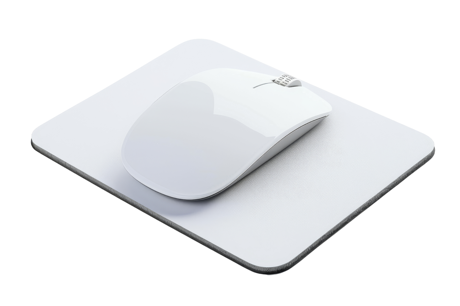 White Mouse on White Mousepad png