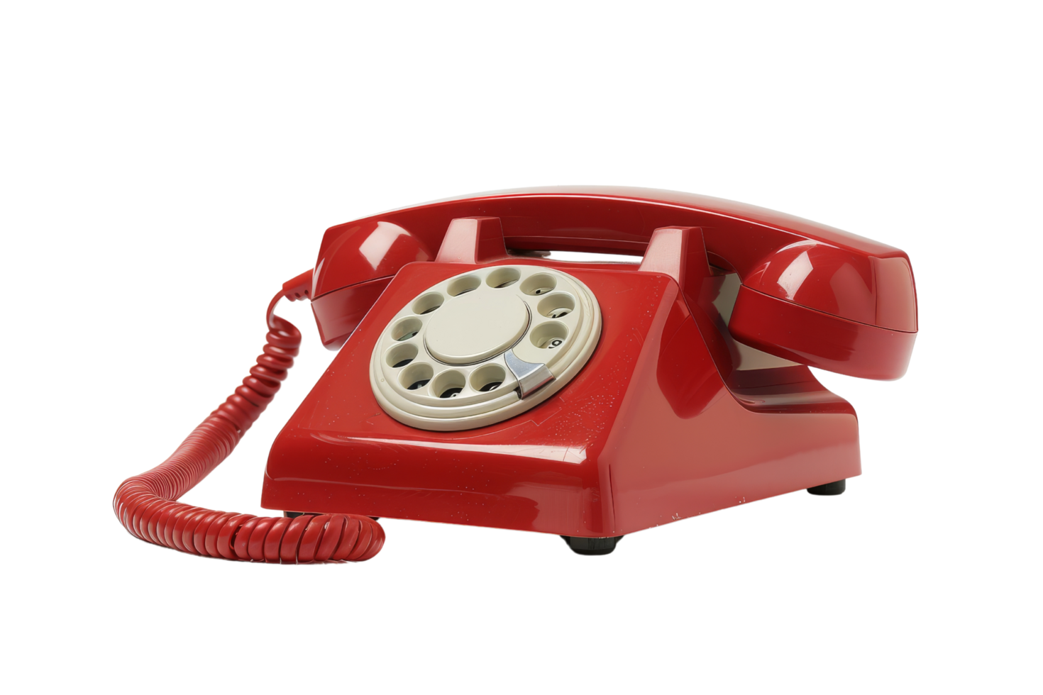 Red Rotary Phone png