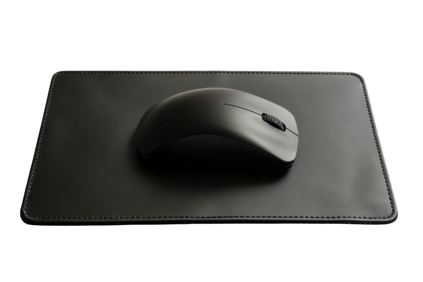 Black Mouse on a Black Mousepad png