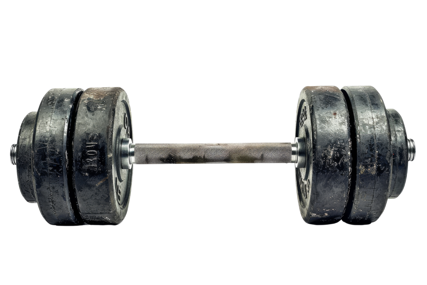 Black Barbell with Weights png