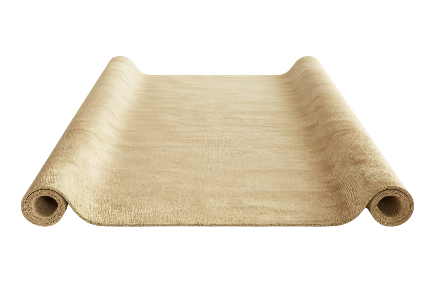 Rolled Up Tan Yoga Mat png