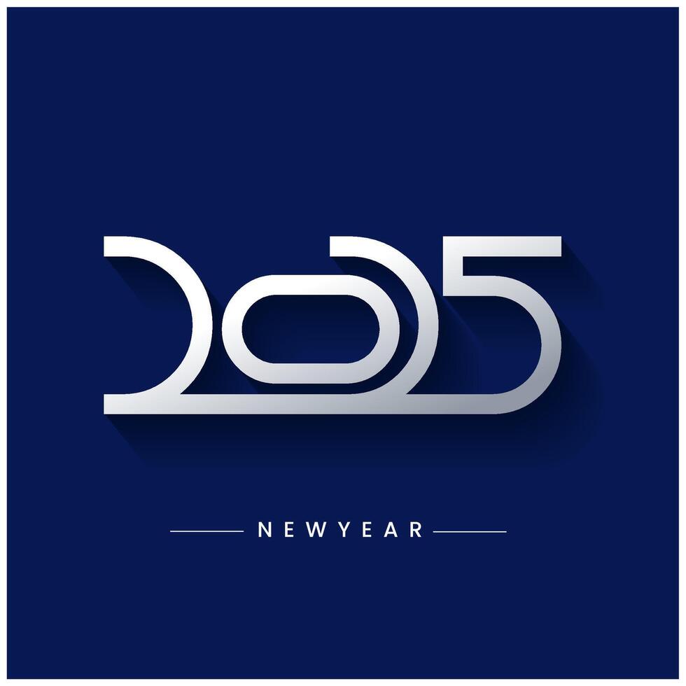 Modern 2025 Typography Design Vibrant and Bold Graphics for Cards Posters and Calendars vector