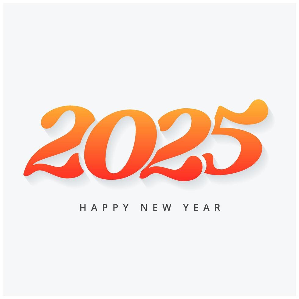 Modern 2025 Typography Design Vibrant and Bold Graphics for Cards Posters and Calendars vector