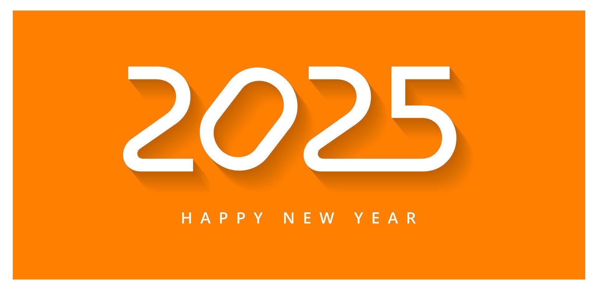 Modern 2025 Typography Design Vibrant and Bold Graphics for Cards Posters and Calendars vector