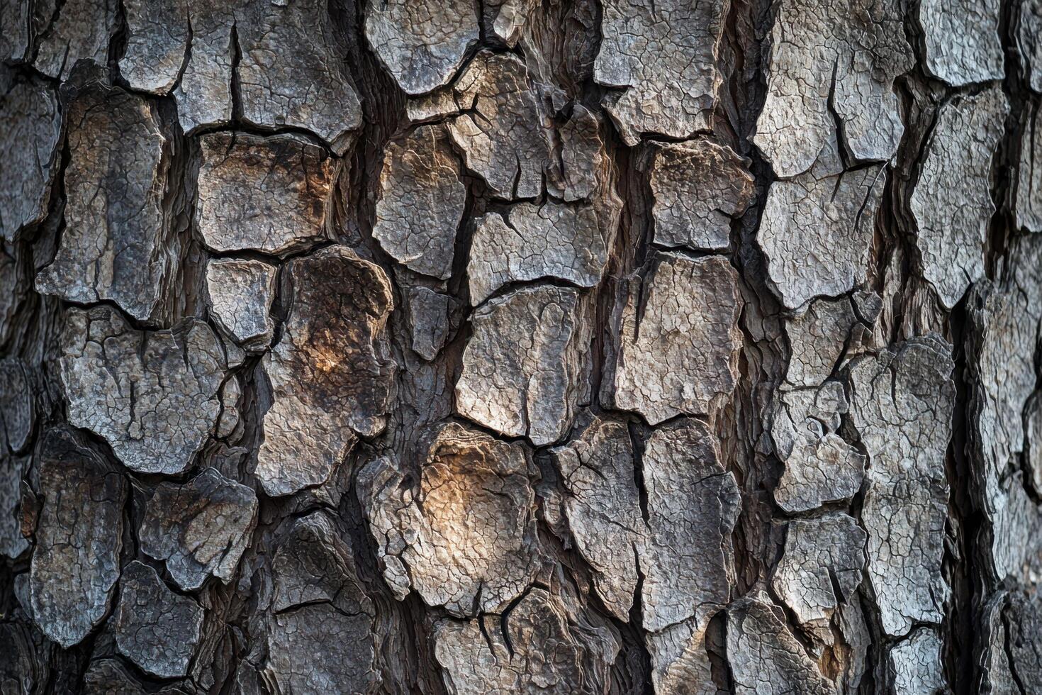 A bark texture background features the rugged, uneven surface of tree bark photo
