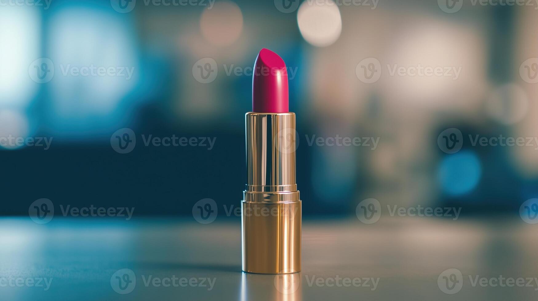 Pink Lipstick on Table photo