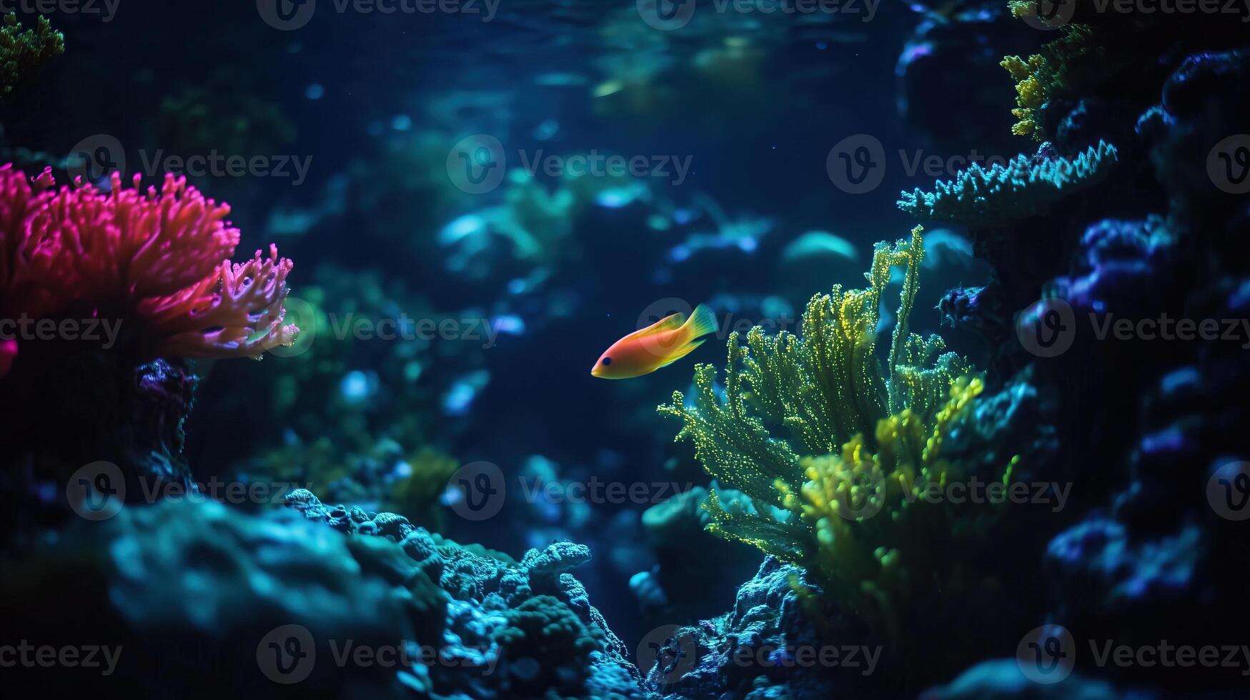 Underwater Algae and coral. photo