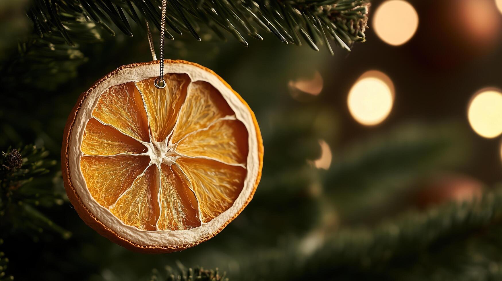 A close-up of a dried orange slice photo