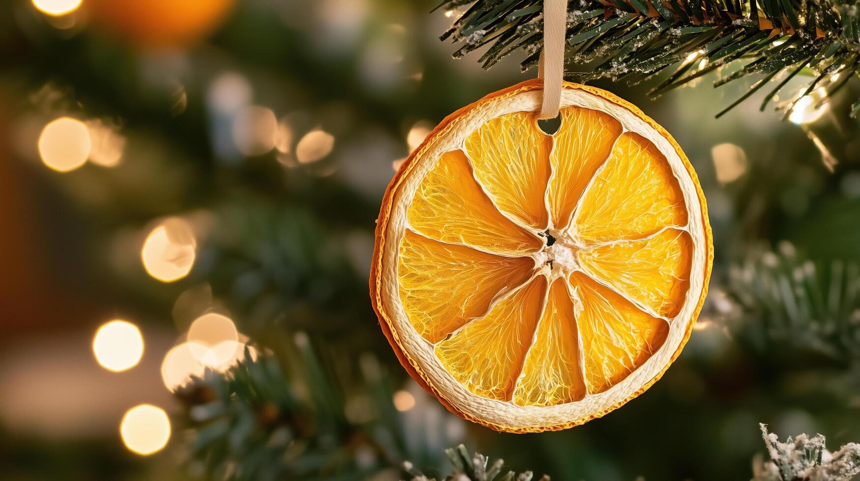 A close-up of a dried orange slice photo