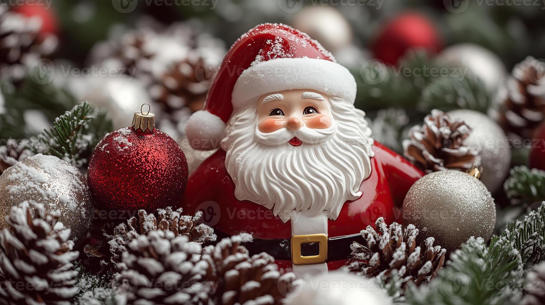 Close-up of a festive Santa figurine photo